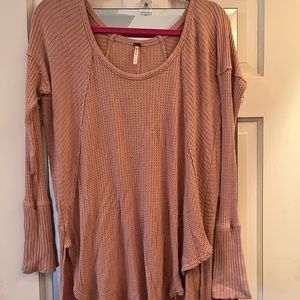 Free People ribbed long sleeve top